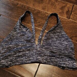 Victoria's Secret Sport VSX Marled Black Sports Bra Medium